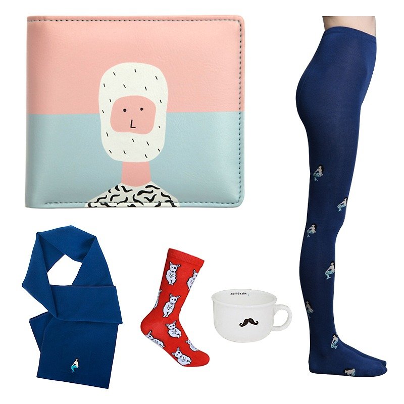 Goody Bag-YIZISTORE Anniversary Free Mail Folding Wallet + Leggings + Scarf - Coin Purses - Genuine Leather 