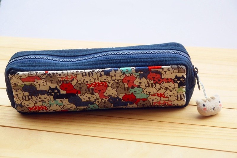 Bucute Yoshino Elvis pencil case/birthday gift/hand made/hand made/exchange gift/fast arrival - Pencil Cases - Polyester Blue