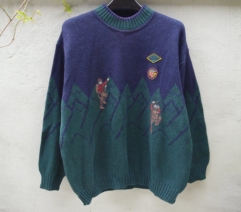 FOAK vintage Italian made St.Michael mountains companion sweater - Men's Sweaters - Wool Green