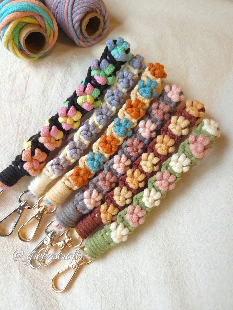 編織貓爪手機掛繩 - 手機掛繩/背帶 - 棉．麻 多色