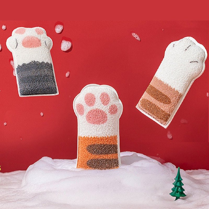 QIDINA 日用館 日韓可愛貓爪沐浴綿 1入組 - 衛浴用品/浴室收納 - 其他材質 