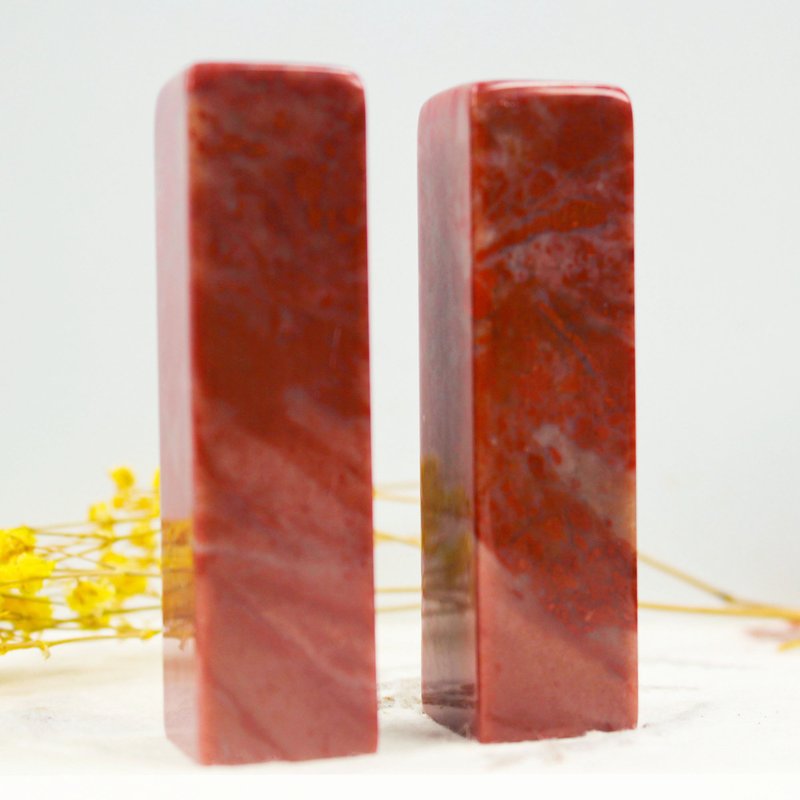客製化手工印章-|老撾石對章-1.7 CM|送禮手工篆刻印章 - 印章/印台 - 石頭 