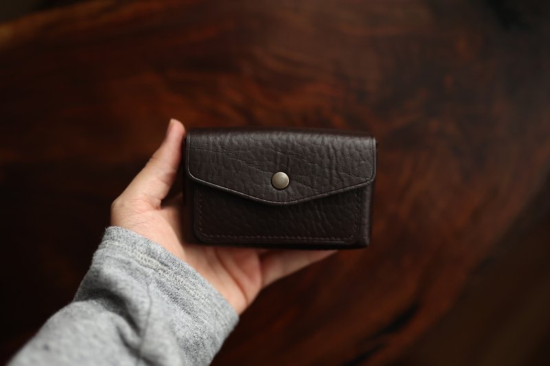 真皮 錢包 咖啡色 - Leather wallet for 20 + 2 card from Horween leather. Handmade. Hand stitched