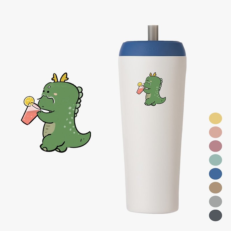 YCCT Quick Suction Cup 2nd generation 720ml - Dragon - environmentally friendly tumbler that can be sucked in one sip/keep ice and heat - Vacuum Flasks - Stainless Steel Multicolor