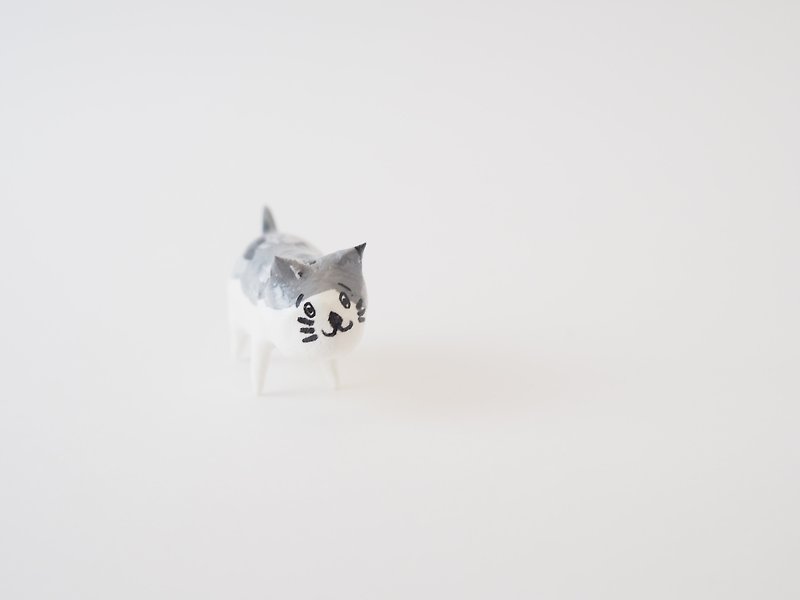 家の猫の灰色 - 置物 - 紙 グレー