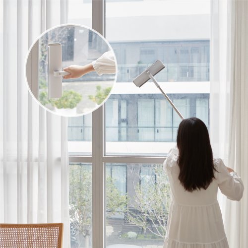 LiFArt 生活家居 多用途乾濕兩用玻璃擦窗器(極光灰)