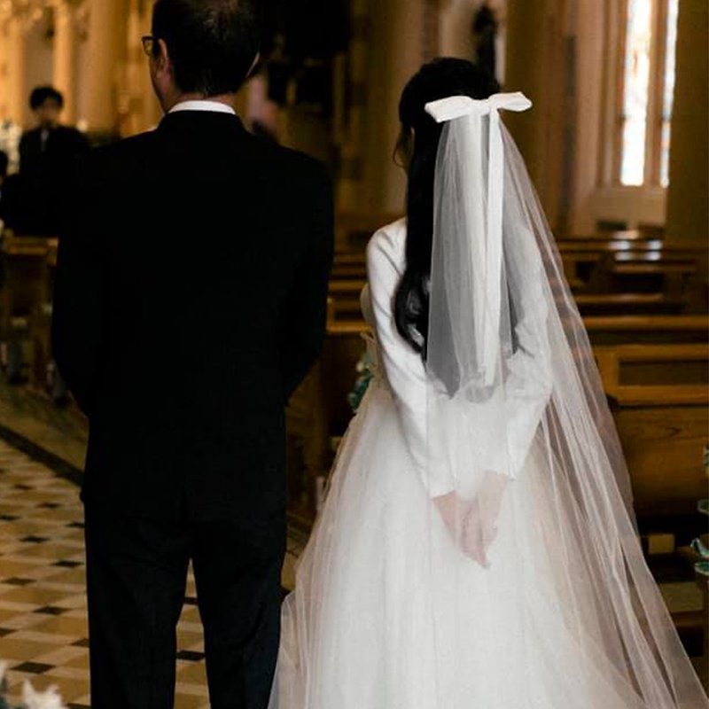 Valentino Bow Wedding Veil - Hair Accessories - Polyester White