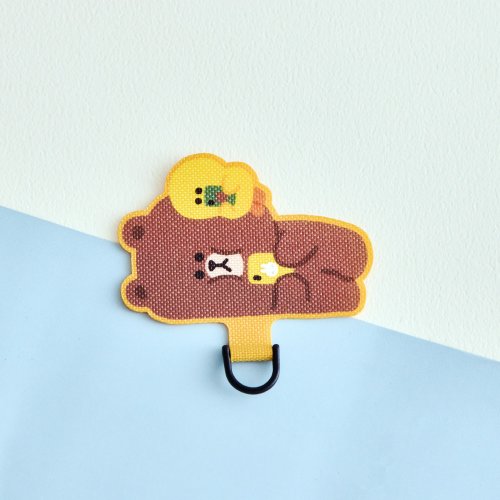 TOYSELECT LINE FRIENDS經典-躺著看手機手機掛片/夾片