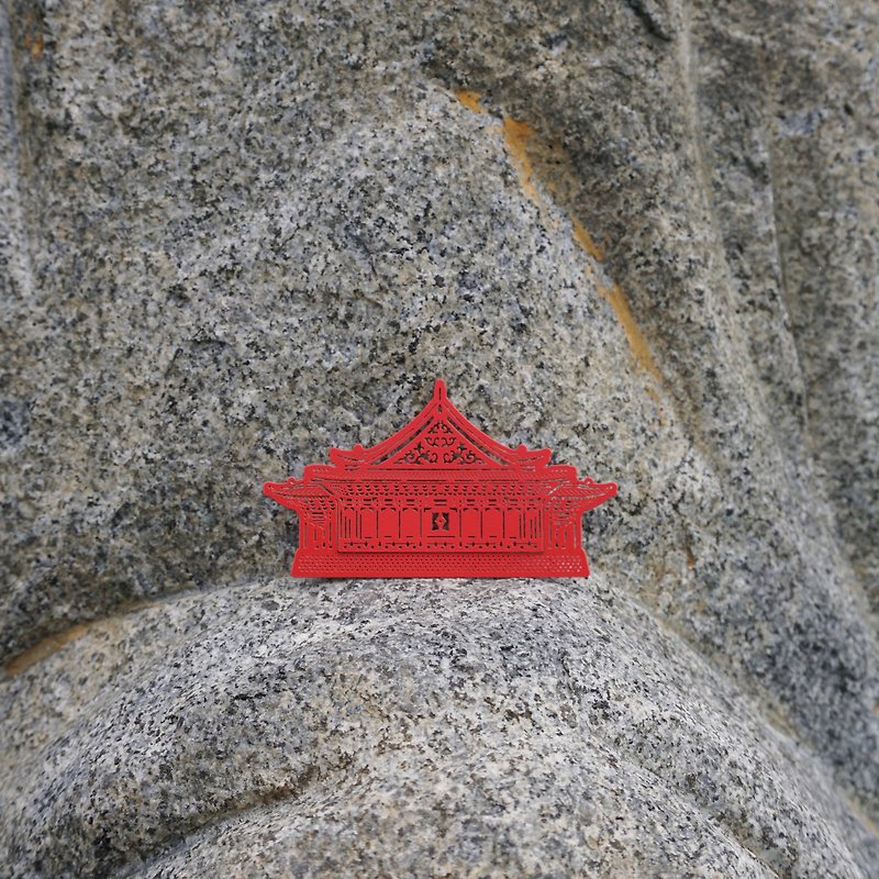 麥麥藏寶圖-國家音樂廳 紙雕書籤 | 在地文化 歷史建築 文具送禮 - 書籤 - 紙 紅色