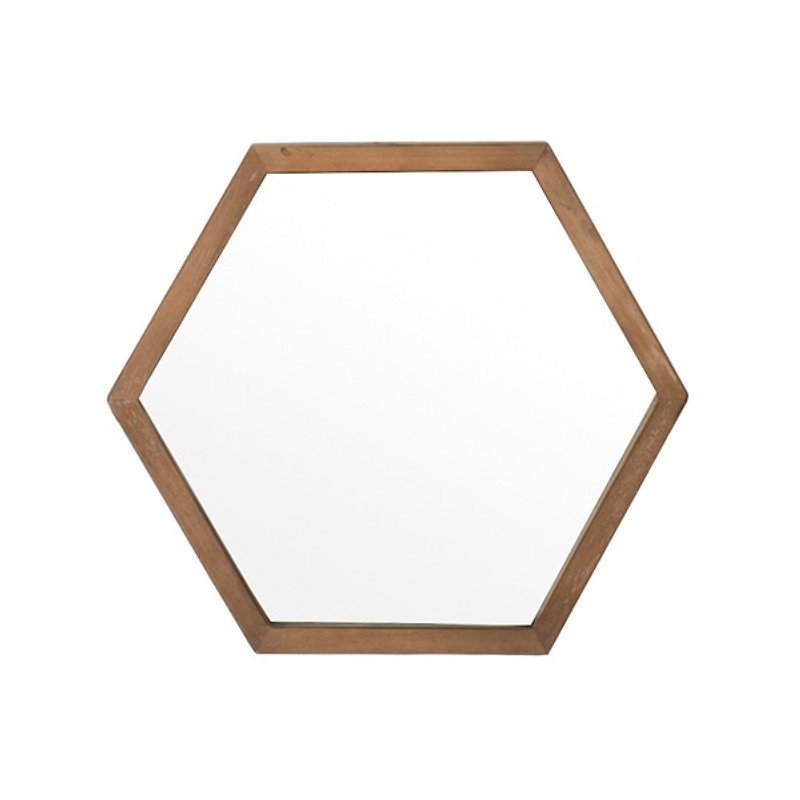 Home Solutions 六角鏡 (40x3x34.5) - 壁貼/牆壁裝飾 - 木頭 
