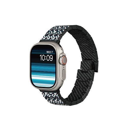 PITAKA.Taiwan Apple Watch 極輕碳纖維錶帶 夢境 Mosaic現代款