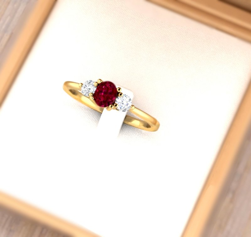 Check out !!!! Natural Ruby Ring made by Fine jewelry at Thailand - General Rings - Other Metals Brown
