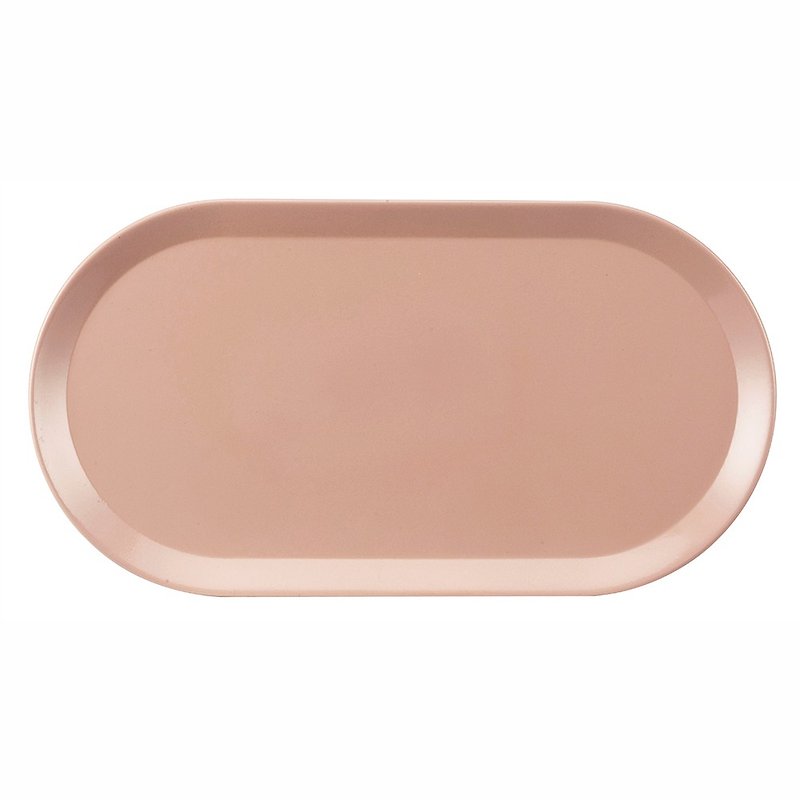 DRIPDROP / ceramic tray-medium (light powder) - จานเล็ก - ดินเผา สึชมพู