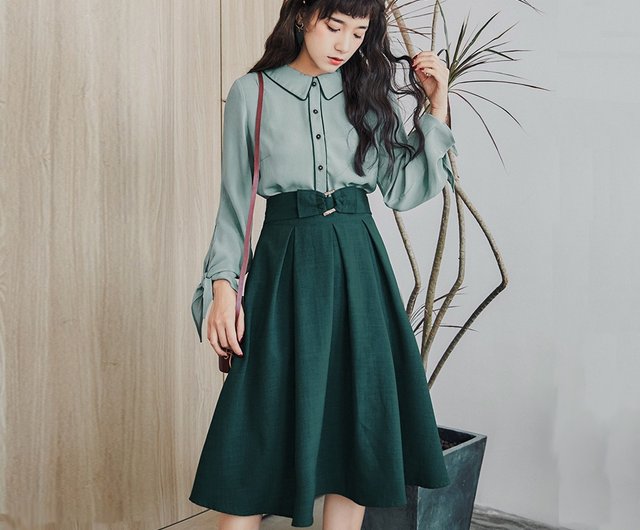 Half shirt 2025 half skirt dress