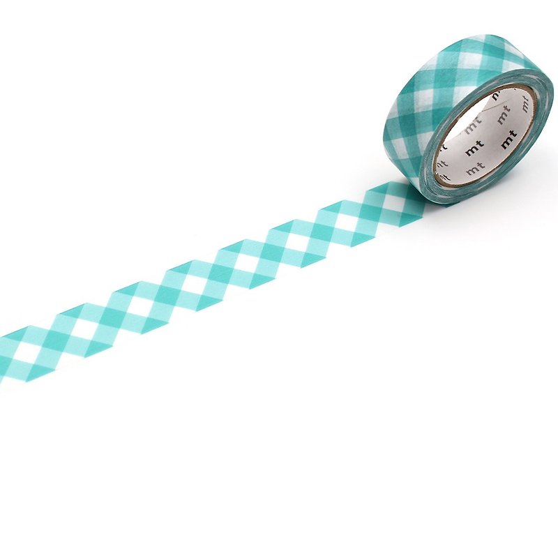 mt Deco Masking Tape / Thick Checkered Green (MT01D549) - Washi Tape - Paper Green