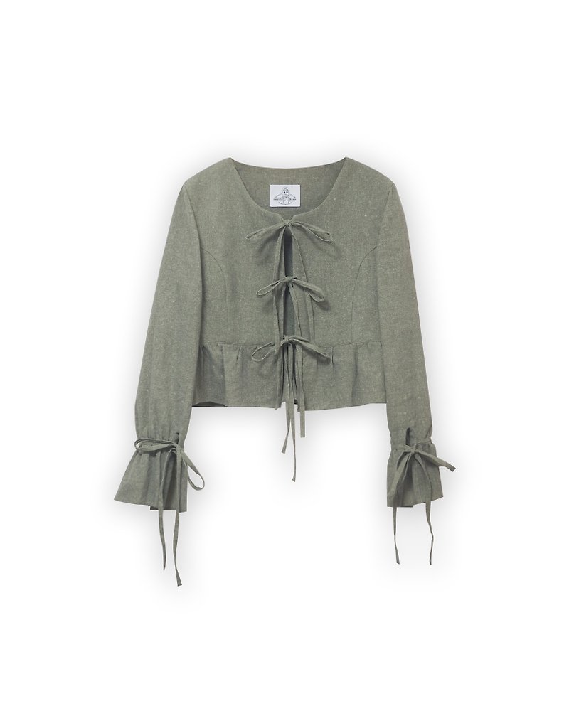 strappy ruched jacket - Women's Casual & Functional Jackets - Cotton & Hemp 