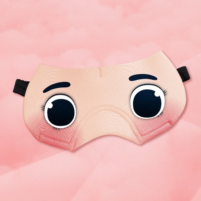 Pink Shy-Steam Love Eyes Steam Shapeable Shading Eye Mask Christmas Gift - ผ้าปิดตา - เส้นใยสังเคราะห์ สึชมพู