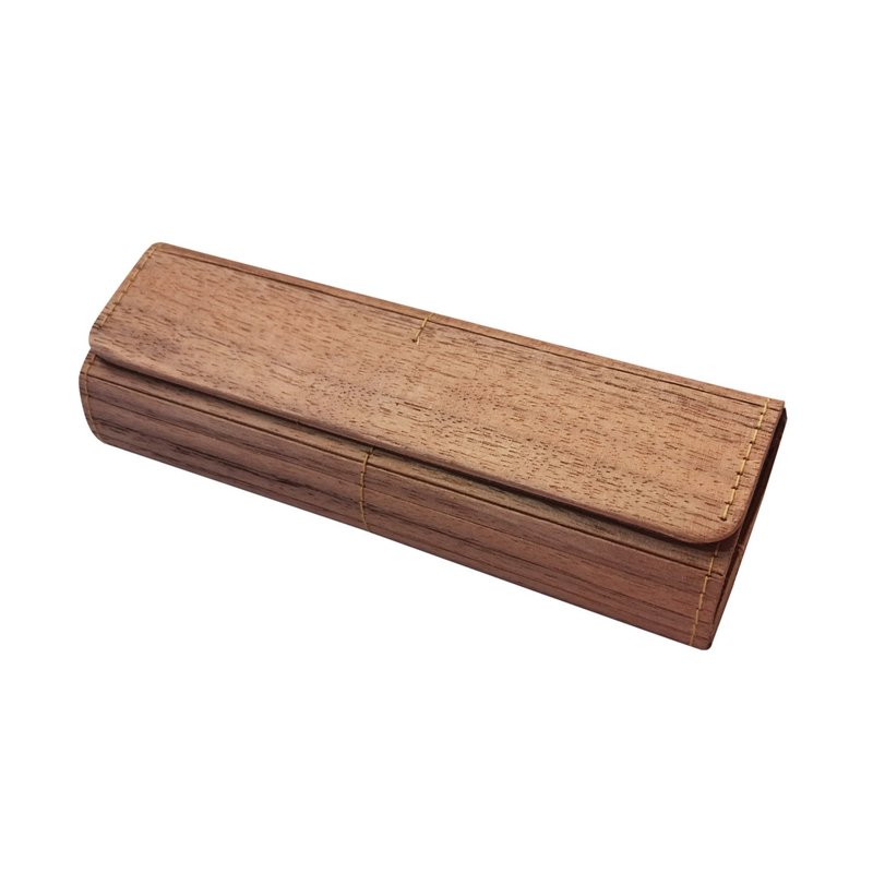 Prow Natural wood Veneer Eyeglass Case, Magnetic shut,for Small Frame-Walnut - 眼鏡/鏡框 - 木頭 咖啡色