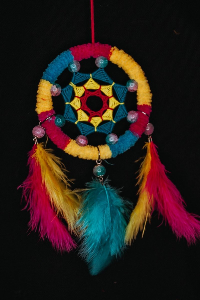 純手工捕夢網 Handmade Dreamcatcher－【毛絨－童趣】 - 擺飾/家飾品 - 其他材質 黃色