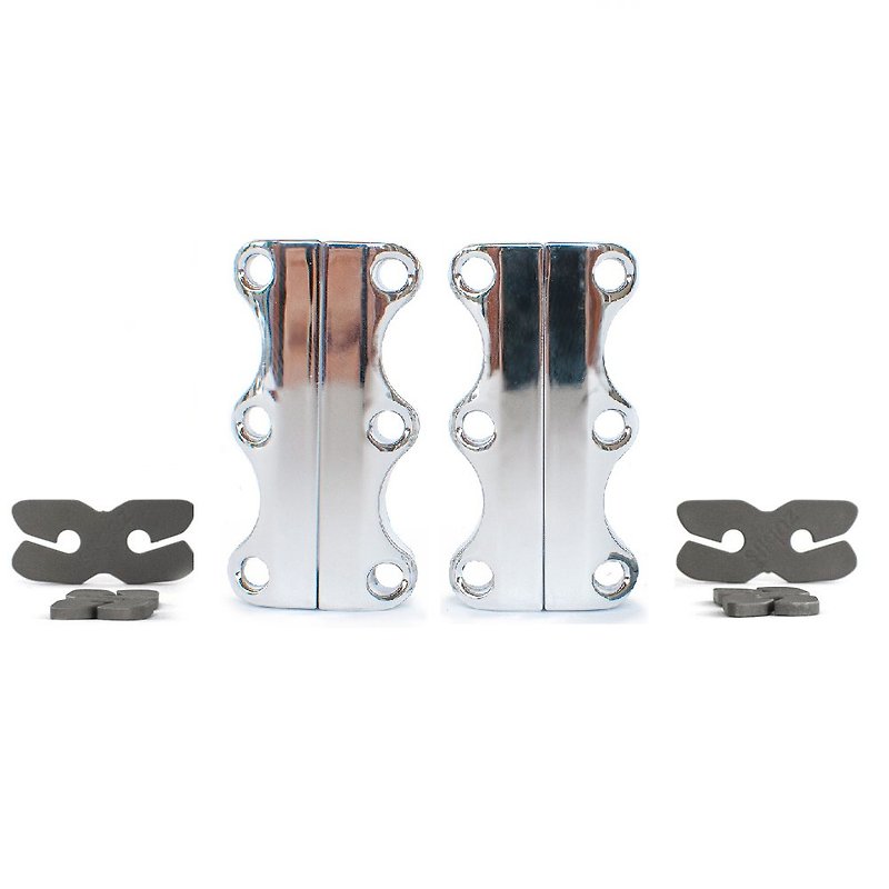 American Zubits Strong Magnetic Shoelace Buckle No. 3-Chrome Silver - อุปกรณ์เสริมกีฬา - วัสดุอื่นๆ สีเงิน