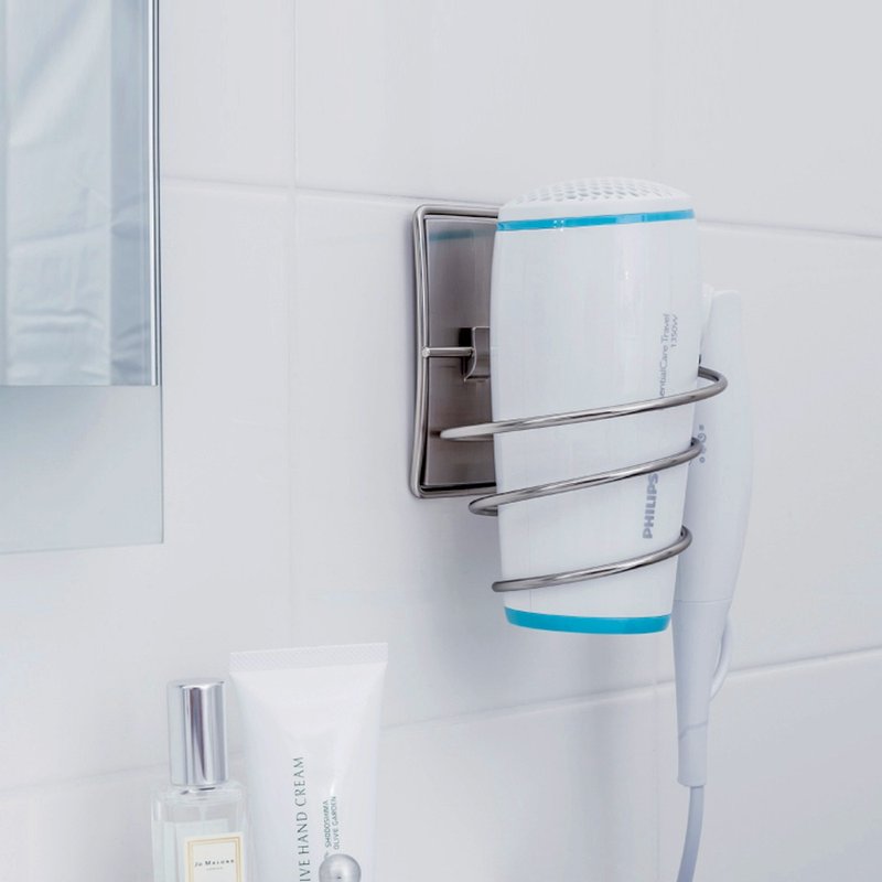 3M BATH39 無痕金屬防水收納系列-吹風機架(美國設計款) - 衛浴用品/浴室收納 - 其他金屬 銀色