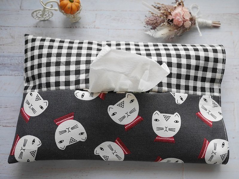 Kitten facial tissue cover toilet paper sets - Storage - Cotton & Hemp Black