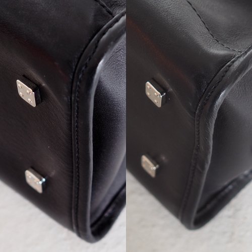 【美品】ロエベ ボストンバッグ ヴィンテージ アマソナ アナグラム 黒 レザー VINTAG○LOEWE○アマソナ28 アナグラム ハンドバッグ レザー