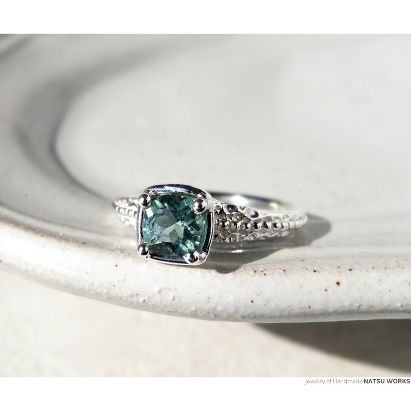 ブルーグリーン トルマリン リング / Blue Green Tourmaline Ring 221 - 戒指 - 寶石 藍色