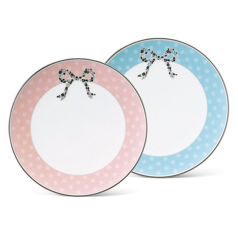 Felicita Heartfelt Bone China Dessert Plate (20cm) Set of 2 - Plates & Trays - Porcelain White