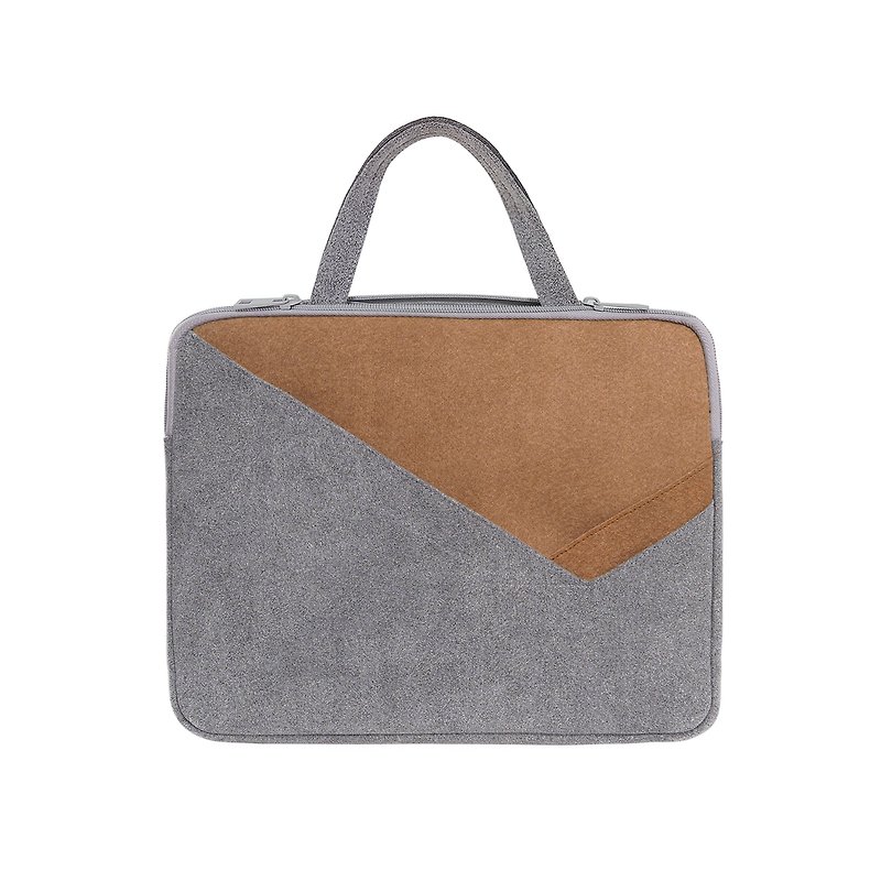 【Camouflage】2 way V laptop sleeve for Mac Book 13" brown - Laptop Bags - Other Man-Made Fibers Gray