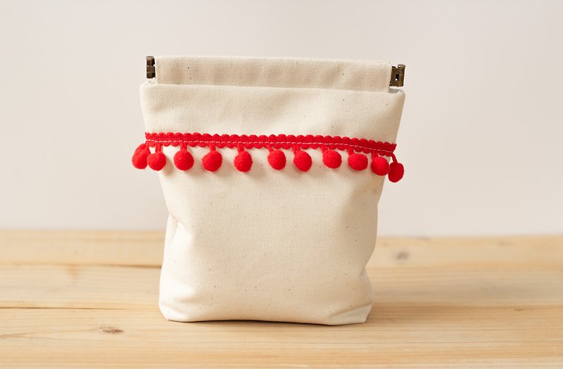 Pouch, Cosmetic pouch, Ditty bag - Toiletry Bags & Pouches - Cotton & Hemp Red