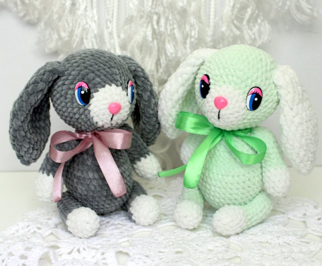 デジタル】ウサギのぬいぐるみかぎ針編みパターン PDF (英語) ウサギの