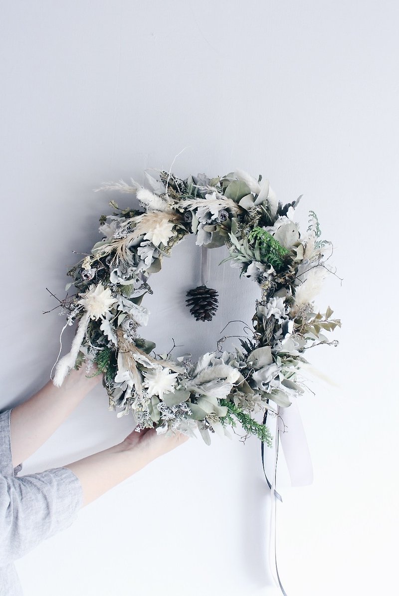 Flower Wreath!【眾神之王- Zeus】乾燥花 花圈 佈置 聖誕節 L - 擺飾/家飾品 - 植物．花 