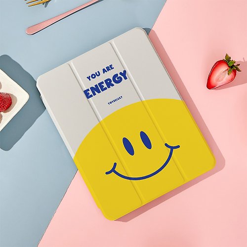 TOYSELECT Smile夏日微笑小太陽iPad三折保護殼
