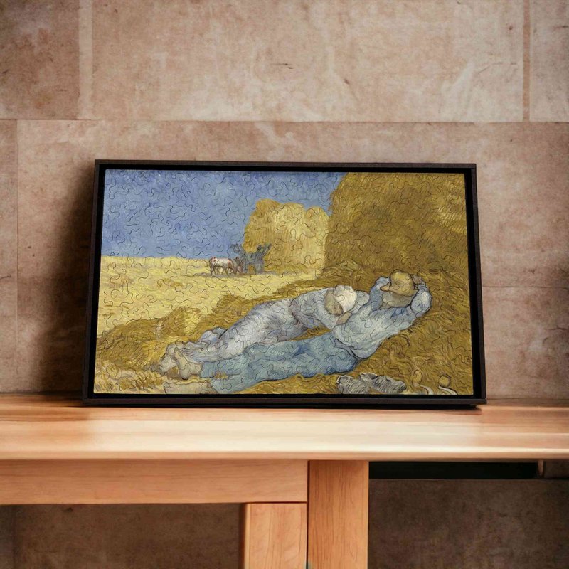 Van Gogh's famous painting - Siesta [Gecko Puzzle] - ของวางตกแต่ง - ไม้ สีเหลือง