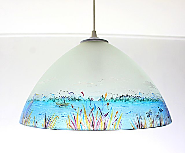 Blue Pendant Light Coastal Pendant Light Nautical Pendant Lighting