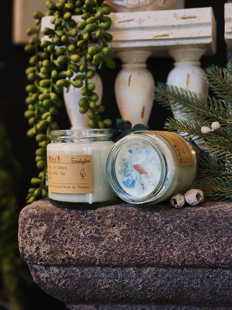 【Ci Li You Jie】Concentration and Calmness_Eucalyptus Scented Candle/Christmas Gift/ - Fragrances - Wax White
