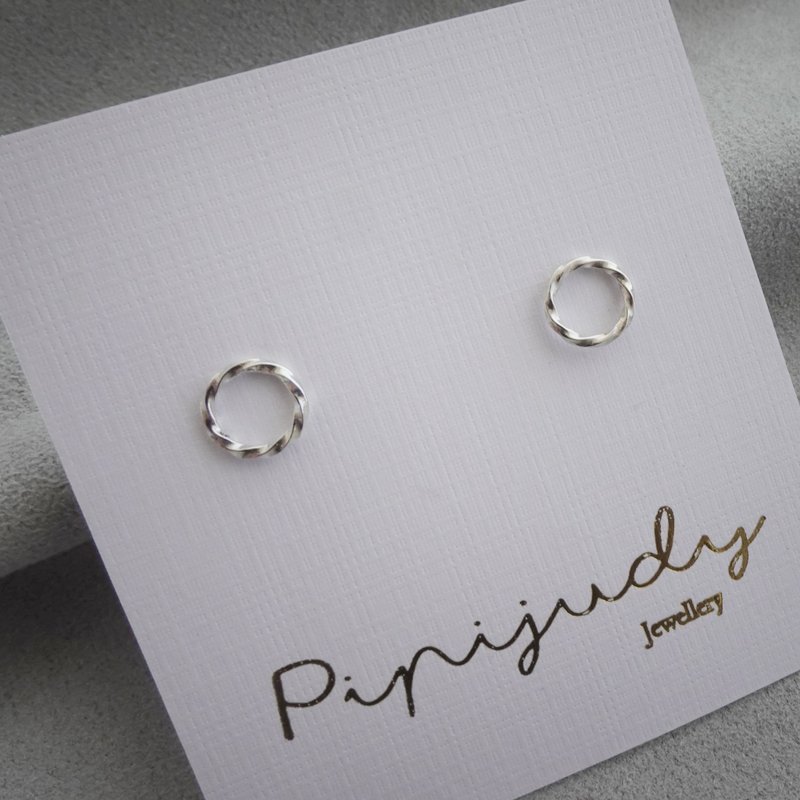 Little Fangxuan Earrings - ต่างหู - เงินแท้ สีเทา