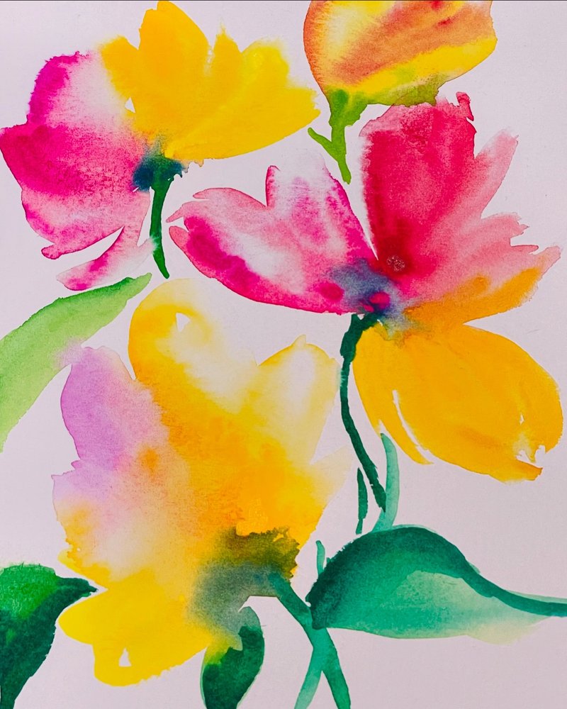 Light Watercolor Flower/Plant Experience - Illustration, Painting & Calligraphy - Paper 