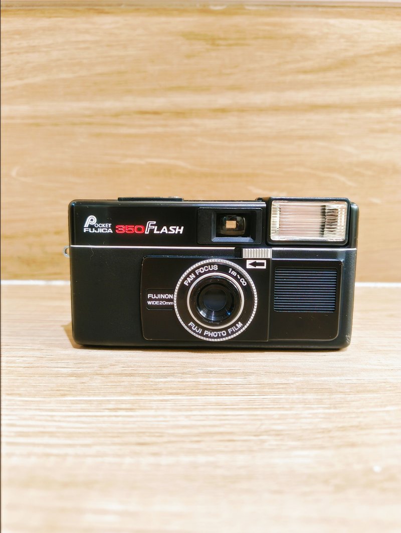 [110 film camera] 70% new spy camera Fujica Pocket 350 Flash film - กล้อง - พลาสติก สีดำ