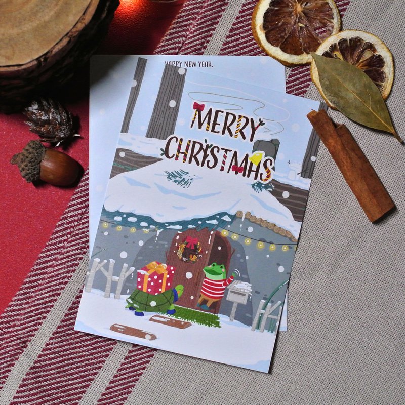 明信片 | 呱呱聖誕節 - 卡片/明信片 - 紙 紅色