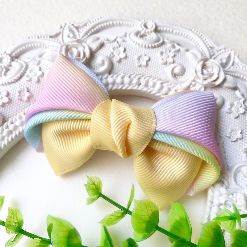 Dream candy color bow hairpin or hair bundle / honey yellow - Hair Accessories - Other Materials Yellow