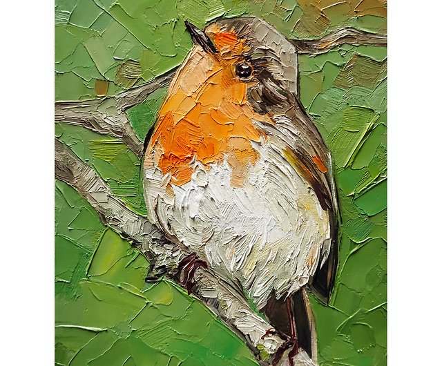 鳥の絵] 鳥/イラスト/絵/絵画/アート/抽象画/ハンドメイド - 美術品