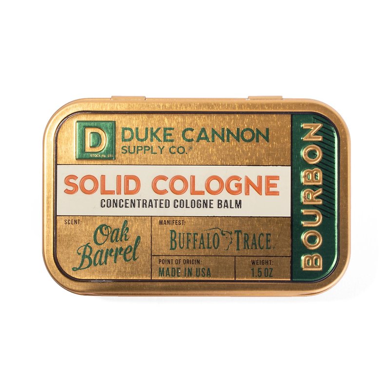 Duke Cannon Bourbon Organic Solid Cologne - น้ำหอม - พืช/ดอกไม้ สีนำ้ตาล
