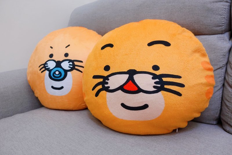 Sofa Good Friend Gonosuke Round Pillow - หมอน - วัสดุอื่นๆ สีส้ม