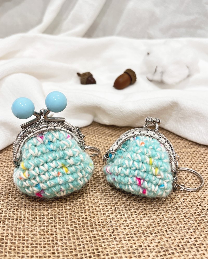 【ミニがま口ポーチ】キャンディティファニーブルー - クラシック＆限定モデル キーホルダー/チャーム - チャーム - ウール 