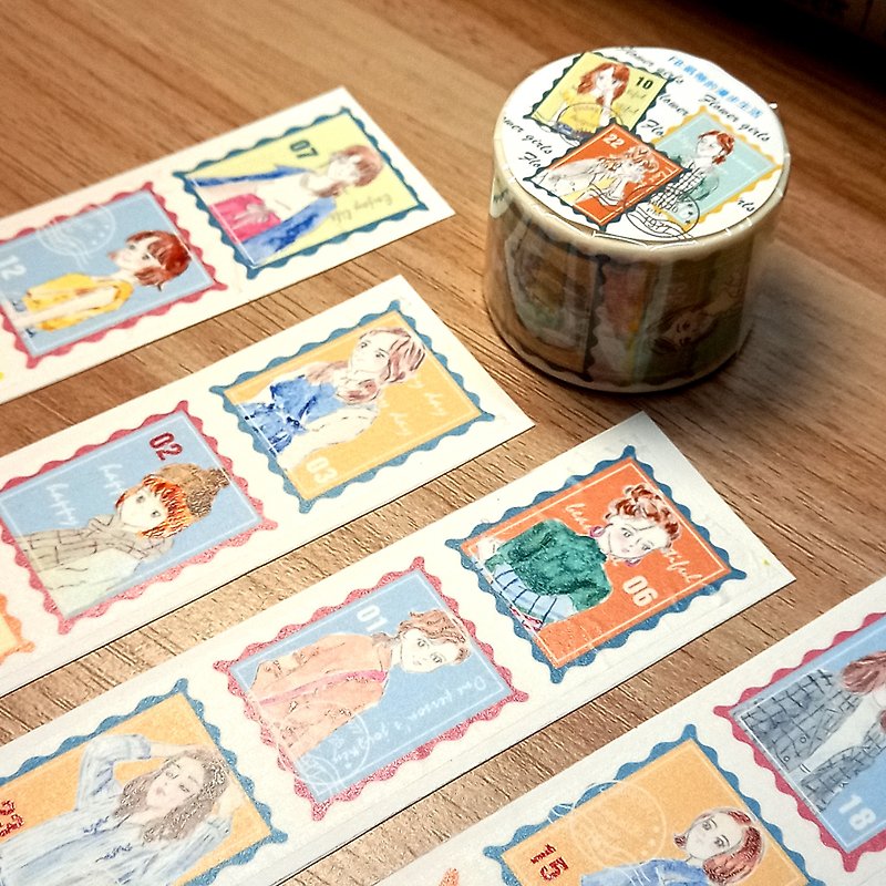 Girls stamp/paper tape - Washi Tape - Paper 