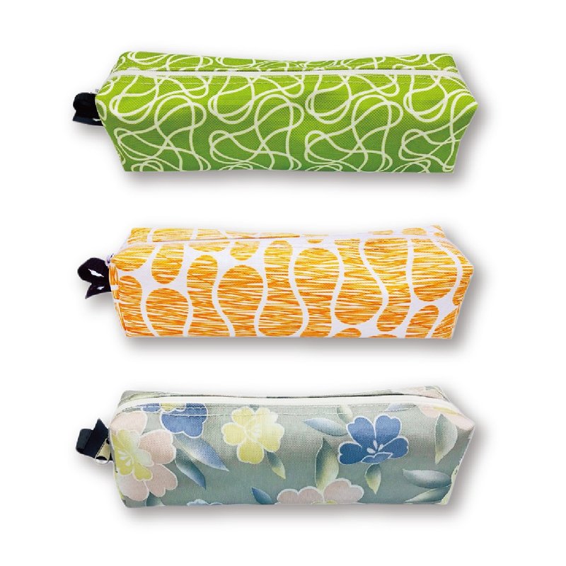 Square pencil case [Baote bottle recycling environmentally friendly fiber fabric] - Pencil Cases - Polyester Multicolor