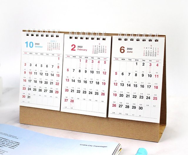 Chuyu March 2022 Triangle Monthly Calendar/Desk Calendar/Event Calendar/Memory Calendar/Desk Calendar/Cowhide Without Seal - Shop Chu Yu Culture - Calendars - Pinkoi