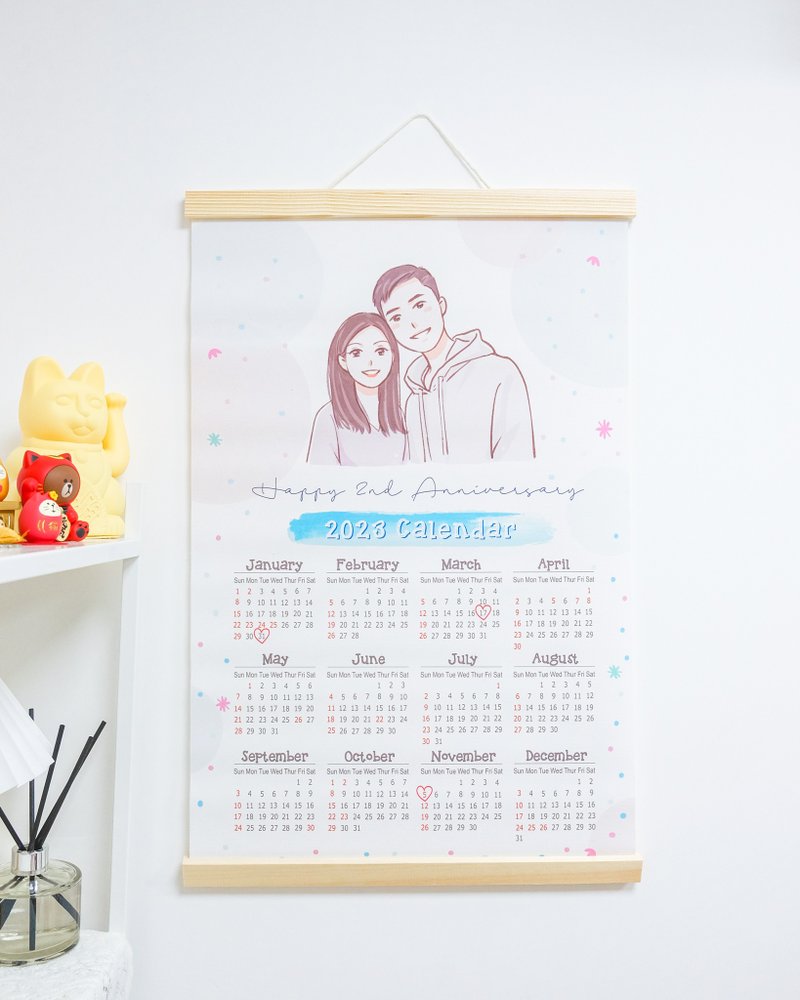 Personalised Wall Calendar⋯Custom Portraits - Calendars - Other Materials 